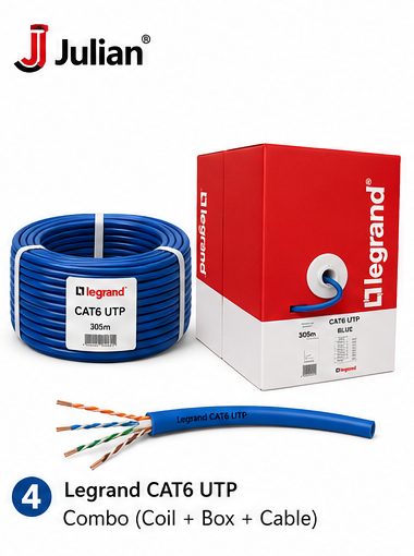 کابل شبکه CAT 6 UTP Legrand  طرح تست