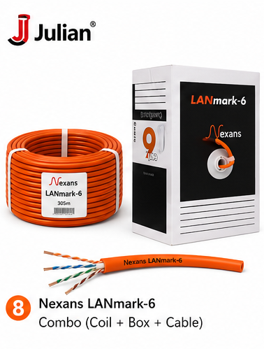 کابل شبکه CAT 6 UTP  Nexsans  با تست فلوک چنل