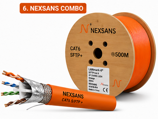 کابل شبکه CAT 6 SFTP Nexsans  با تست فلوک پرمننت