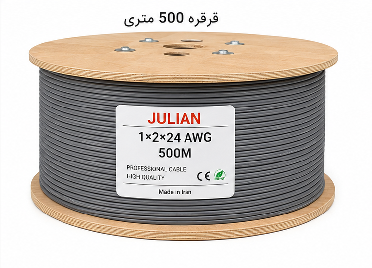 کابل کامپیوتری24×2×1 AWG فویل و شیلد تمام مس قلع اندود