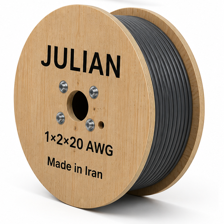 کابل کامپیوتری20×2×1 AWG فویل و شیلد تمام مس قلع اندود