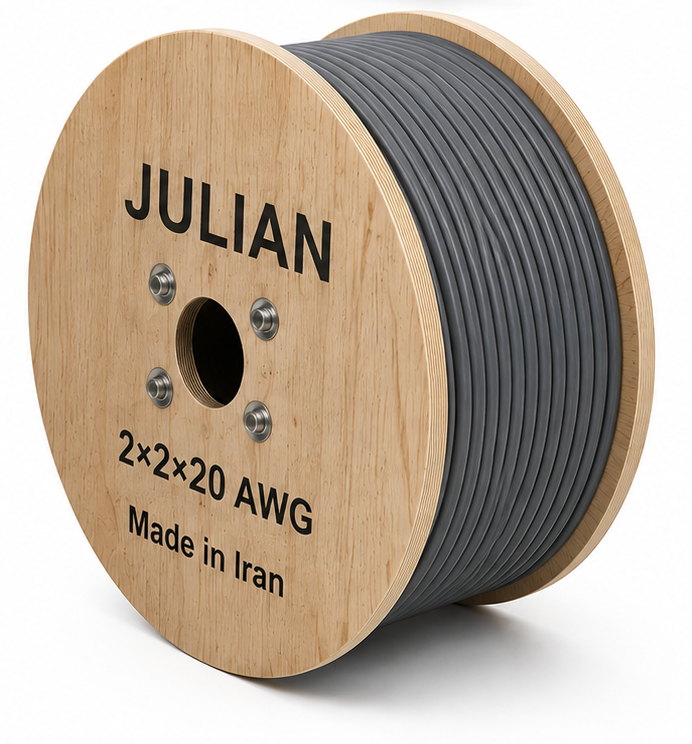 کابل کامپیوتری 20×2×2 AWG فویل و شیلد تمام مس قلع اندود
