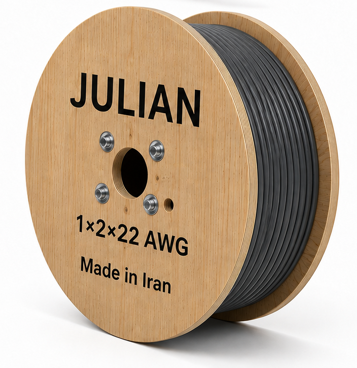 کابل کامپیوتری22×2×1 AWG فویل و شیلد تمام مس قلع اندود