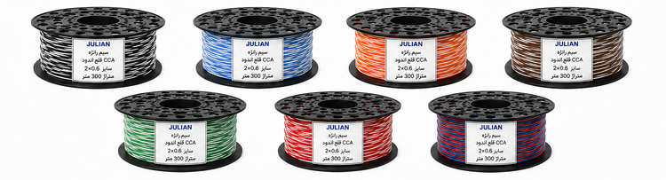 سیم رانژه 0.6×2 سی سی ای قلع اندود